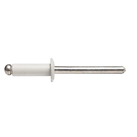 Irwin Blind Rivet, Dome Head, 0.1875 in Dia., 0.44 in L, Aluminum Body, 1000 PK PASD604W
